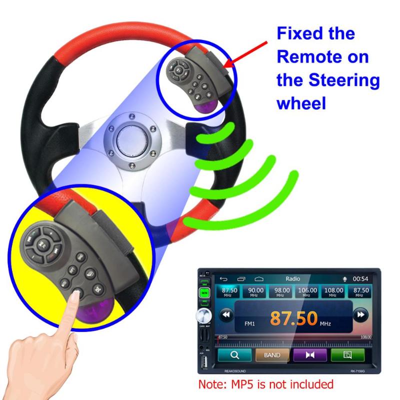 11-Key Portable Carro Controle Remoto Universal Car MP5 Multimedia Player CD DVD VCD Steering Wheel Wireless Remote Control