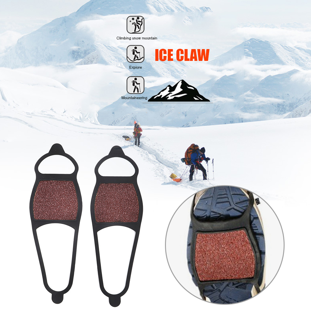 Anti-Slip Ice Shoes Spike Grips Cleats Outdoor Snowshoes Covers Crampons Outdoor Crampons Travelling Easy Carrying Portable Tool