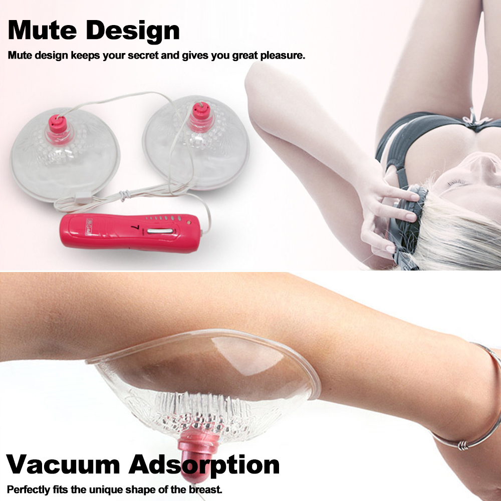 Silicone Nipples Massage Vibrator Electric Breast Massager Stimulator Vacuum Cup Breast Enlargement Pump Breast Sucker Massager