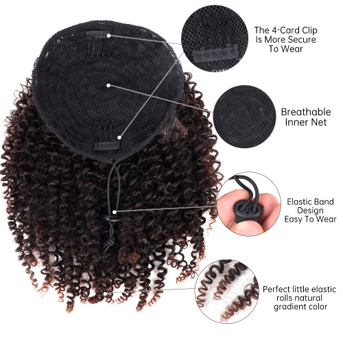 Alileader Top Grade 9.8inch Puff Kinky Curly Synthetic Short Drawstring Ponytail Extension for Women Supplier, Supply Various Alileader Top Grade 9.8inch Puff Kinky Curly Synthetic Short Drawstring Ponytail Extension for Women of High Quality