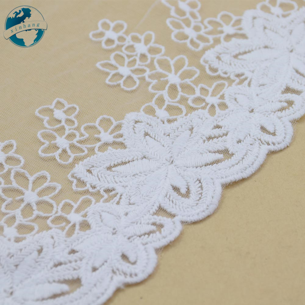 3yards 30cm width Cotton embroid sewing ribbon guipure lace fabric trim diy craft supply wedding Accessories african lace#3186