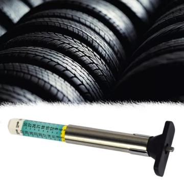 Tire Pattern Depth Pen Color Coded Universal Tire Tread Depth Measurement Tool Cylindrical Gauge Measuring Tool 0-25mm