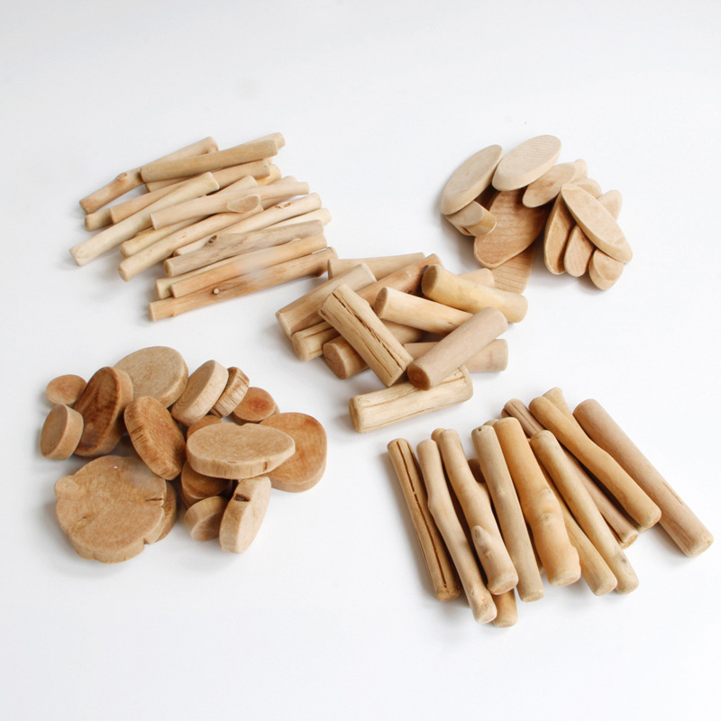 Natural Driftwood Anticorrosive Wood Handicraft Raw Materials Wood Chips Sticks Wooden DIY Crafts Home Wedding Party Decoration