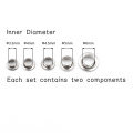 100sets silver 3.5mm/4mm/4.5mm/5mm/6mm metal Garment Eyelets DIY Clothing Accessories for Leather Tag/Cap/Bag/Shoes Belt