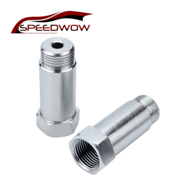 SPEEDWOW 2pcs Oxygen Sensor Lambda O2 M18 x1.5 Extension Extender Spacer Exhaust Silver