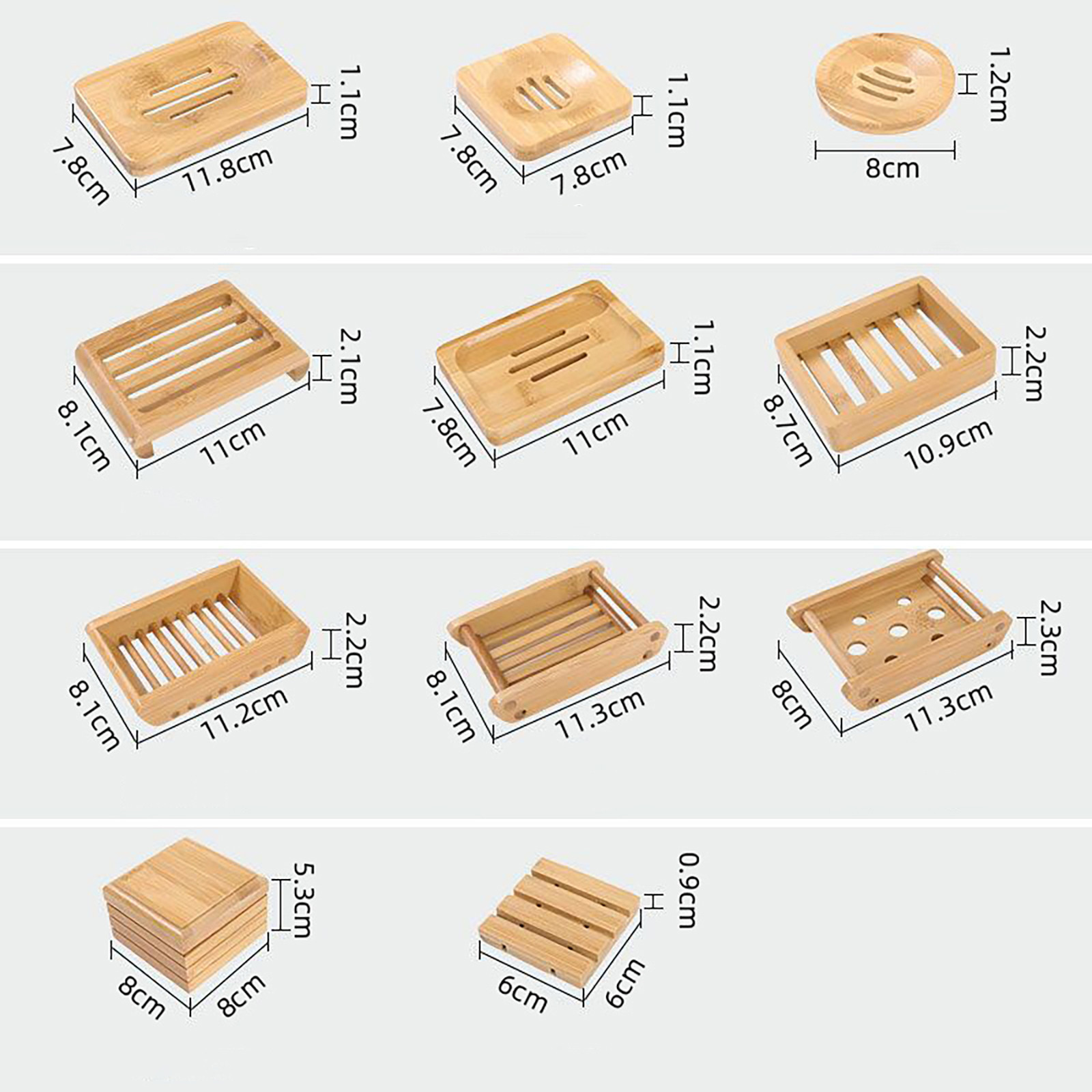 25# 1pc Natural Bamboo Soap Dish bamboo Wooden Soap Tray Holder Storage Soap Rack Plate Box Container for Bathroom