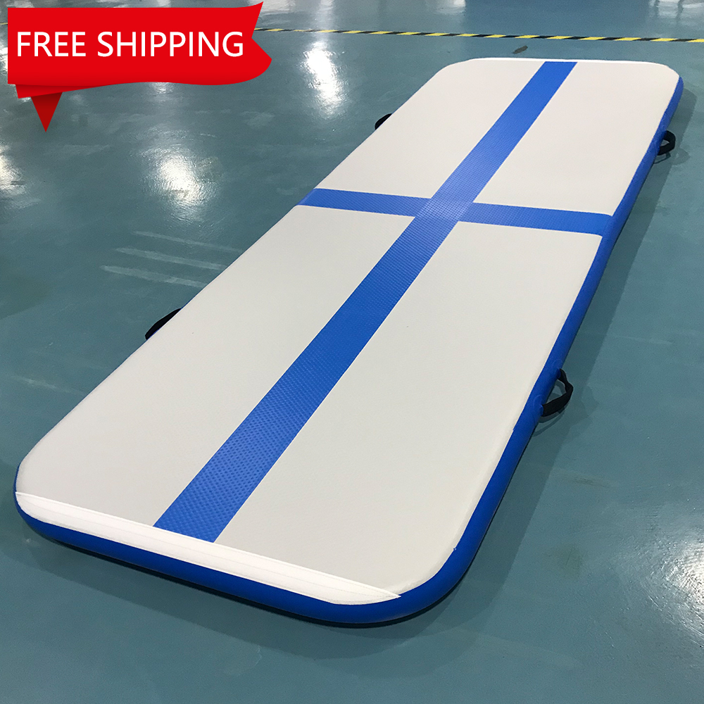 Blue Color Gym Mat On Sale 1m 3m Inflatable Air Track Gymnastics Air Tumbling Track Swimming Pool Floating Mat Floor