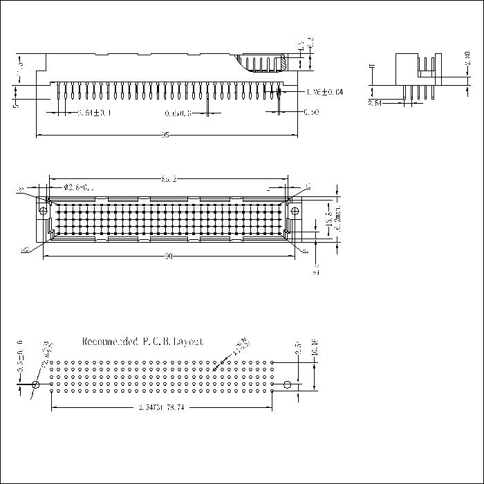 DMS-XX-XXX-509 Din41612 Vertical press fit type E male 160P