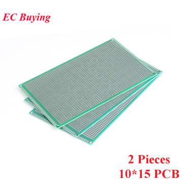 2pcs 10x15cm Double Side Prototype Universal Printed Circuit PCB Board 2.54mm Pitch Protoboard Hole Plate 10*15cm 100*150mm