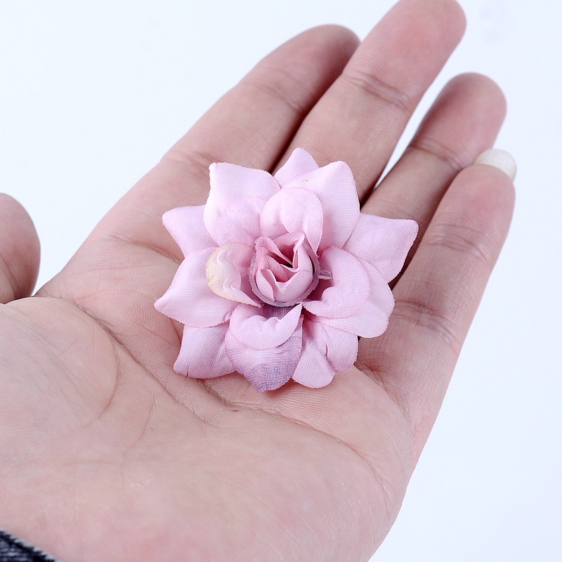 4.5CM 10PCS/Lot Rose Artificial Flower Head DIY Wedding Home Decor DIY Wreath Bos Gift Bride Mariage Decoration Fake Flowers