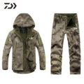 Winter for Fishing Suit Tactical Softshell CP Camouflage Fishing Jacket Waterproof Hunting Outdoor Clothes Fishing Wear Militar