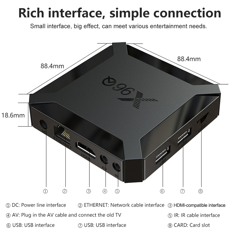 TV Box Android 10 X96Q Allwinner H313 Quad Core 4K 2.4G Wifi 1GB 8GB 2GB 16GB H.265 Media Player 3D Video TVBOX 2020 Set Top Box