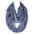 2017 Fashion Blue Cashew Nuts Printing Women Paisley Scarfs Ring Voile Foulard Femme Infinity Ladies Pareo Cachecol 180*43cms