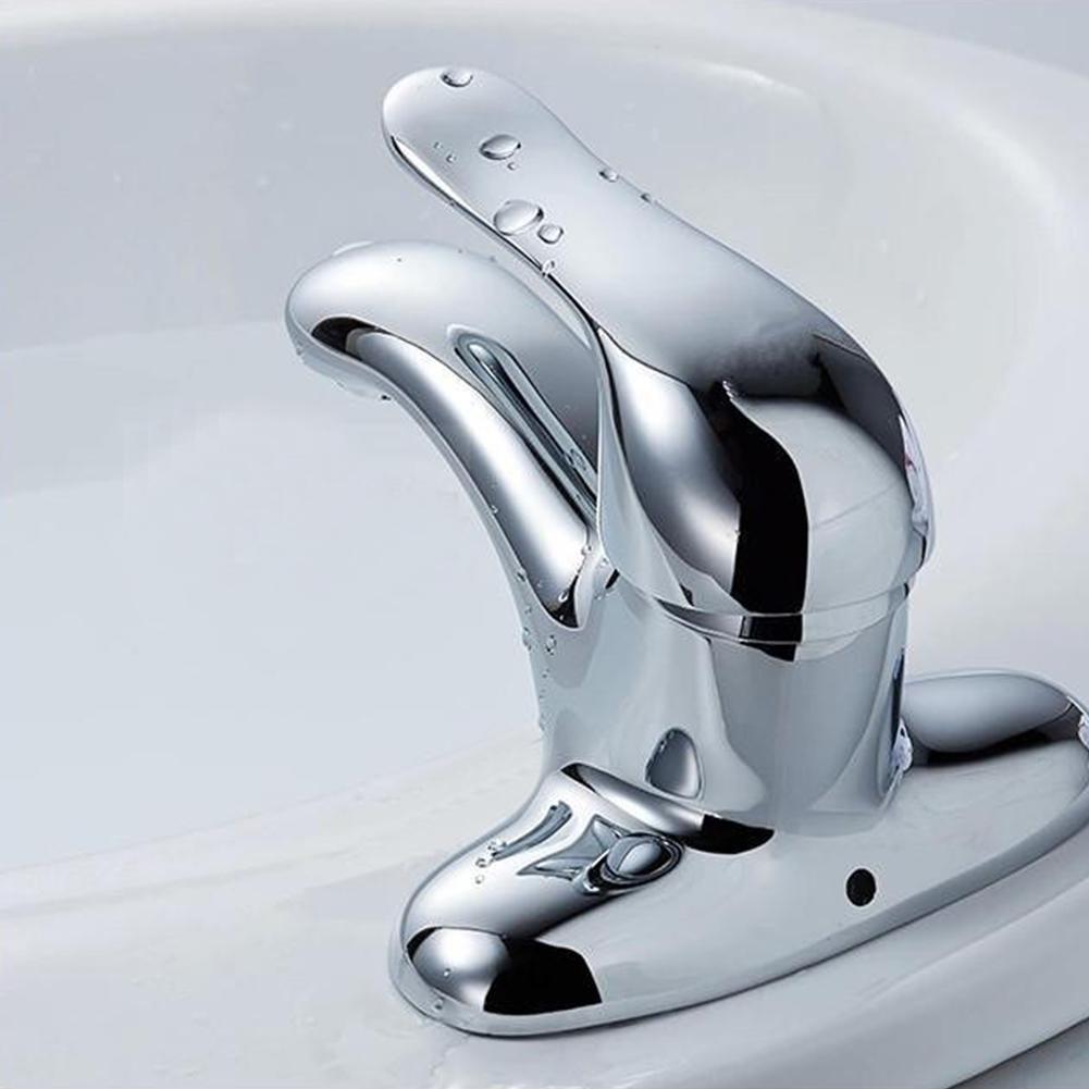 1PC Bathroom Vanity Faucet Wash Basin Single Handle Dual Control Mixer Faucet Water Diffuser Chrome Plated Kitchen Mixer