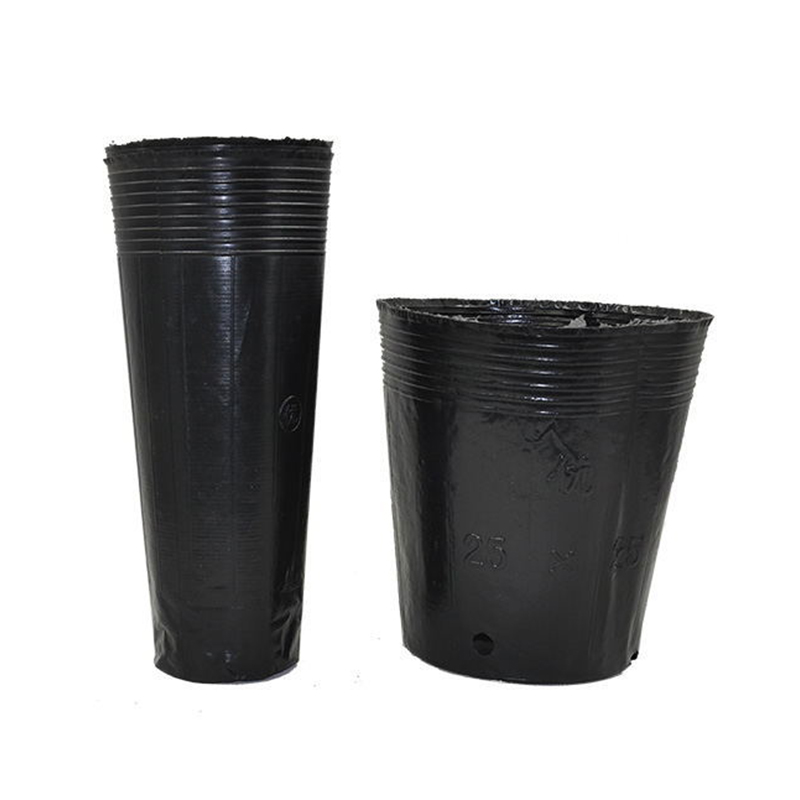 100PCS Garden Black Plastic Grow Pot Nutrition Bowl Seedling Cup Balcony Garden Planter Home Decor Seedling Flowerpot