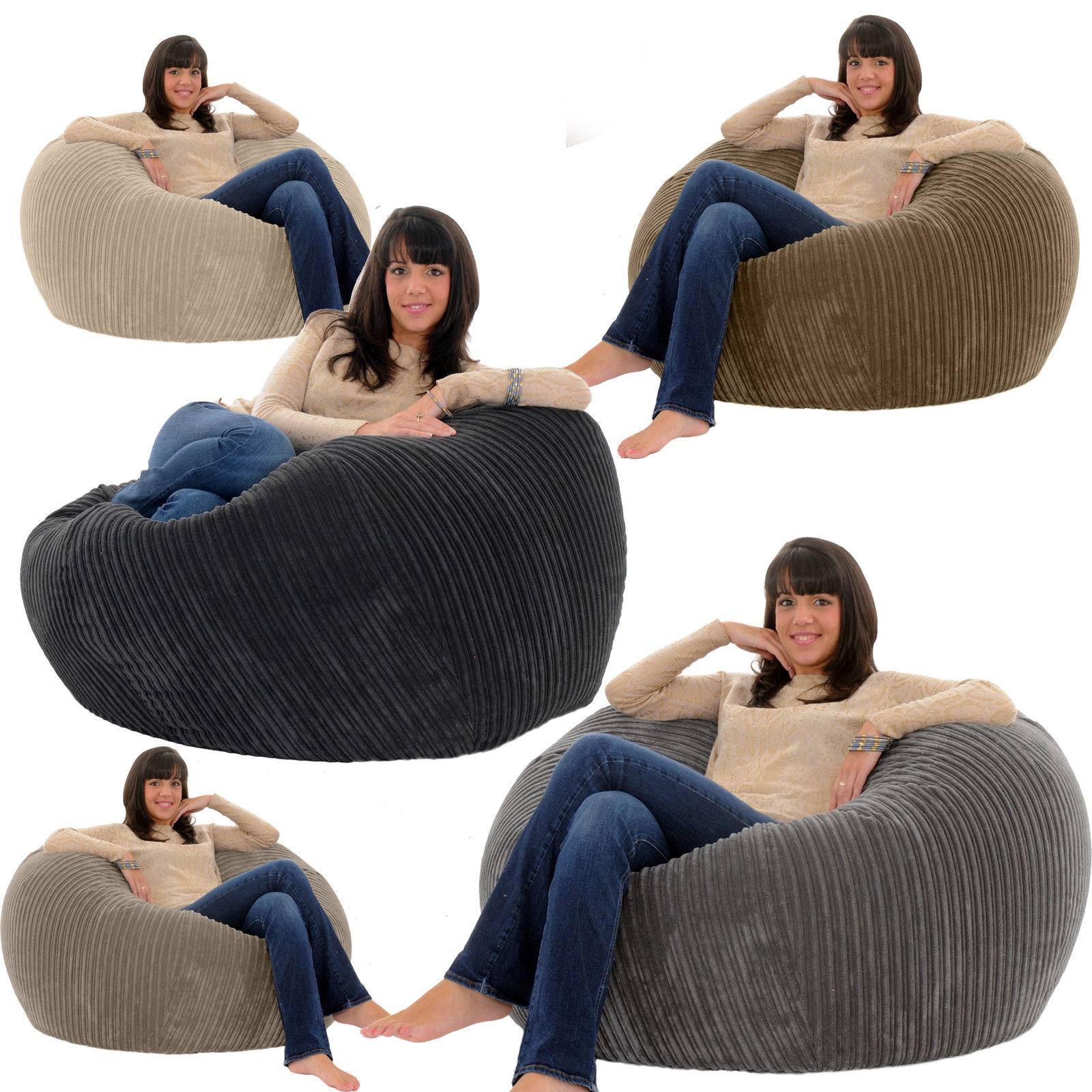 Lazy BeanBag Sofas Cover Chairs without Filler Corduroy Lounger Seat Bean Bag Pouf Puff Couch Tatami Living Room Furniture