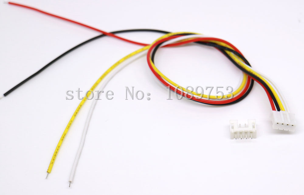 100 SETS Mini Micro JST 2.0 PH 4-Pin Connector plug with Wires Cables 100MM 10CM