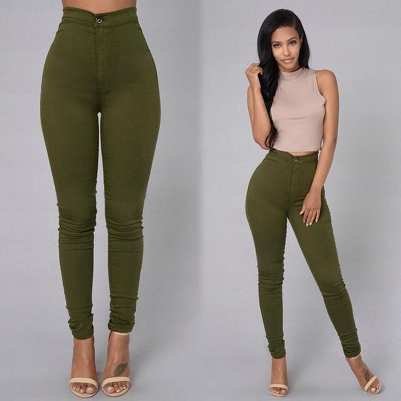 2020 Hot Selling Women's Jeans Tights High Waist Stretch Jeans Slim Pencil Pants S-XXL