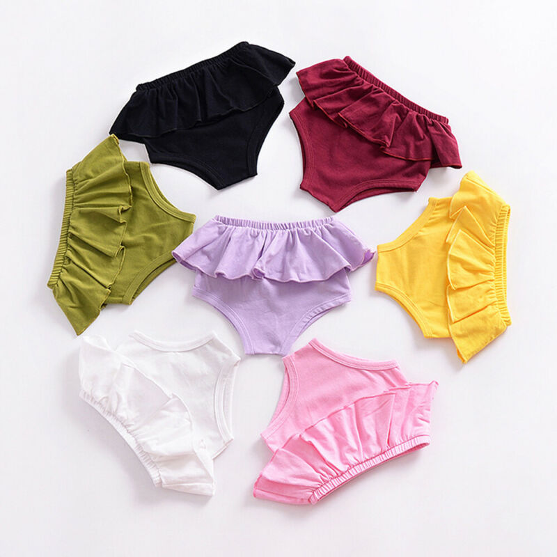 Newborn Kid Baby Girl Boy PP Pants Panties Shorts Ruffle Bloomer Diaper Cover Briefs