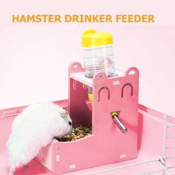 Hamster Automatic Water Fountain Drinker Food Feeder Samll Animal Nest House Dispenser Basin Bracket Dropshipping