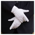 24x9cm Men's New White Tuxedo Gloves Formal Uniform Guard Band Butler Santa Magician Great To Use