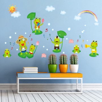 Zs Sticker Frogs Bathroom Wall Sticker Waterproof Home Decor Pool Wall Decal Toilet Mural for Baby Kids Room House Vinyl