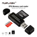 New arrival Card Reader OTG USB 2.0 Memory Card Reader pen drive for SD/ TF Card Adapter cardreader with retail package