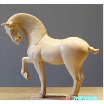 Antique pottery statue,Ceramic white horse sculpture ,hand painting,furnishing collection&adornment,free shipping