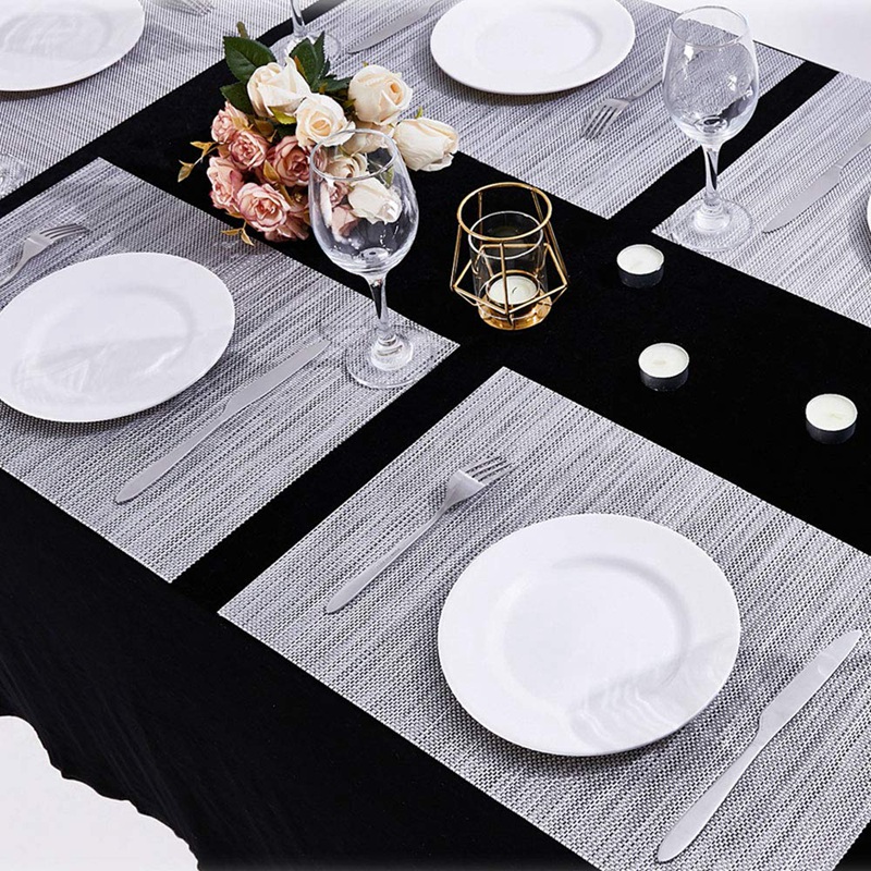 Placemats Gray Place Mats Placemats Wipeable Easy To Clean Table Placemats Set Of 6 for Dining Kitchen Restaurant Table