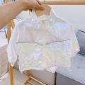 New Baby Boy Girls Jacket Pearl Light Autumn Spring Summer Infant Toddler Kids Jacket Outerwear Laser Print Baby Clothes 1-7Y
