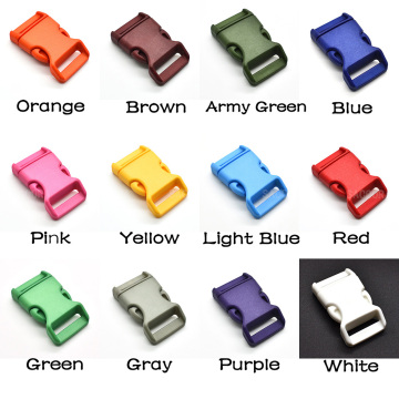 12pcs/pack 3/4'' Plastic Colorful Contoured Side Release Buckles Webbing Size 20mm For Paracord Bracelets 12 Colors