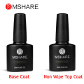 MSHARE 10ML 2pcs No Wipe Cleaning Top Coat +Base Coat Gel Nail Polish Long Lasting Gel Varnish UV LED Nail Gel Lacquer
