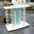 Clear Church Podium Accept Customized logo Foyer Furniture Church Furniture Crystal Column