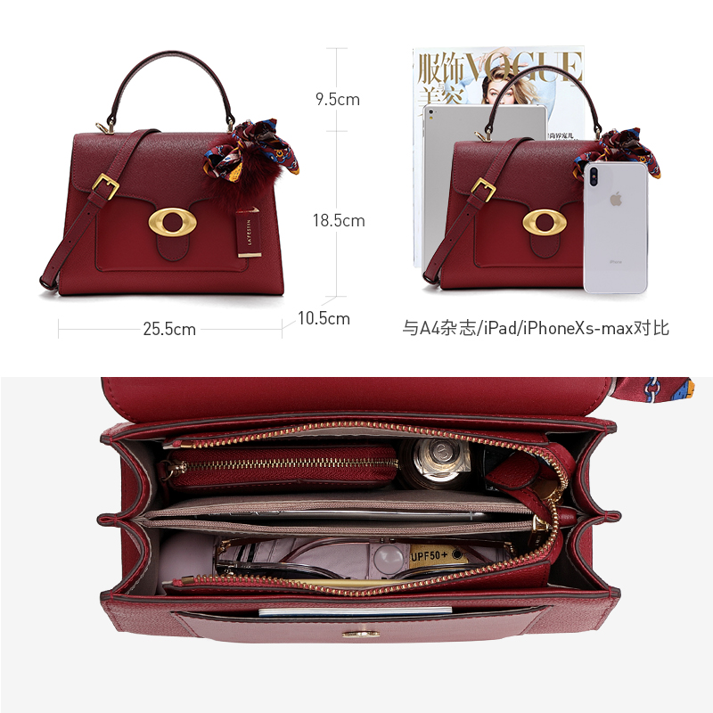 LA FESTIN Angel Eye Series 2020 new leather bag for women fashion high character handbag large capacity shoulder messenger bag