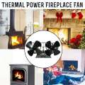 Single Dual Head Fireplace Heat Powered Stove Fan komin Log Wood Burner Eco Friendly Quiet Fan Home Efficient Heat Distribution