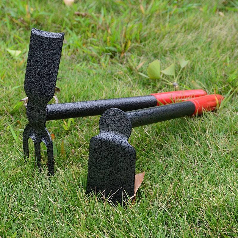 Steel Hoe with Non-slip handle garden tools digging Excavator Portable garden pickaxe rake Shovel for Planting Agricultural Tool