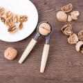 Alloy Nutcracker For Nuts Sheller Crack With Wooden Handle Almond Walnut Pecan Hazelnut Filbert Nut Kitchen Nut Sheller d1