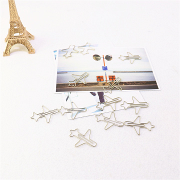 12pcs Metal Material plain Shape Paper Clips Silver Color Funny Kawaii Bookmark Office School Stationery Marking Clips H0070