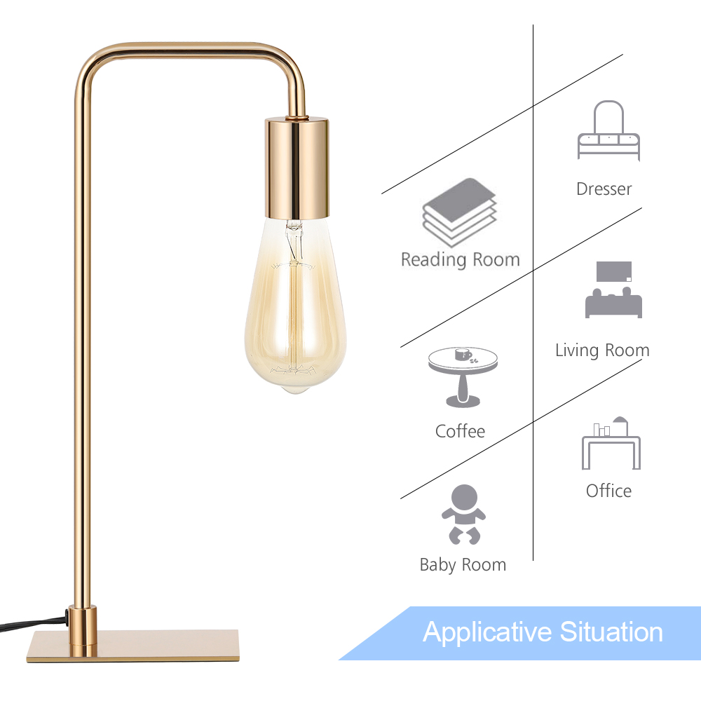 Industrial Golden Color Small Metal Table Lamp