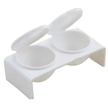 Acrylic Liquid Dish Plastic Dappen Dish Bowl Cup with Cap Liquid Glitter Acrylic Powder Nail Pen Wash Caviar Nail Styling Tools