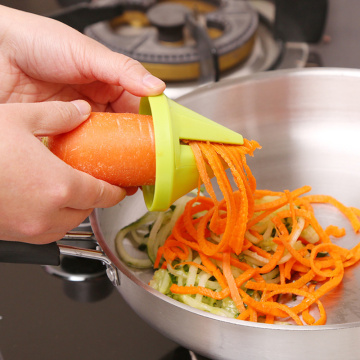 Vegetable Cutter Plastic Spiral Stainless Slicers Shred Peeler Home Kitchen Tools Accessories Cooking Gadgets Fruits Device 1Pcs