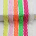 1cm width multi-color lace elastic tape