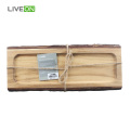 Acacia wood with Live Edge Bark Board