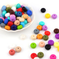 50pc Silicone Abacus Round Beads Lentils Soft Pastel For Teething Necklace Chewable Organic Beads Baby Teether 14mm