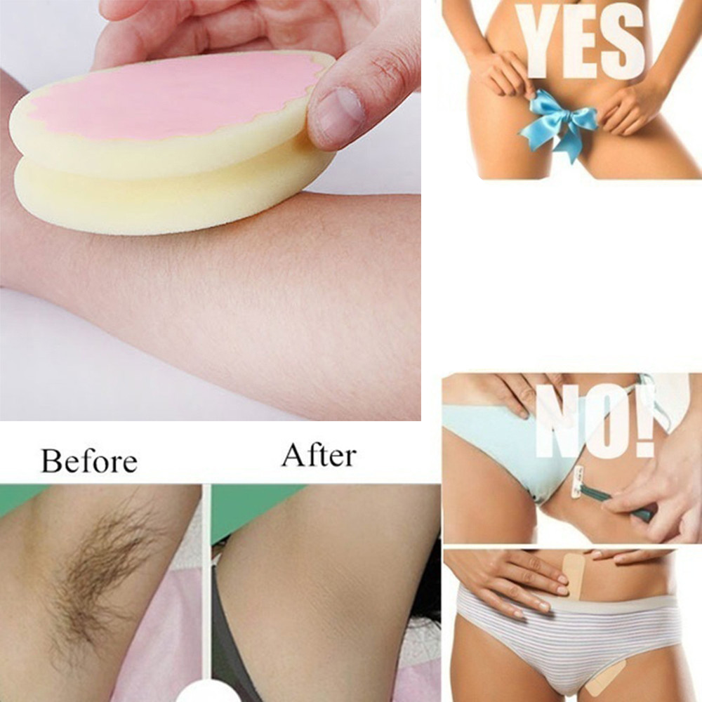 1pcs Magic Painless Hair Removal Depilation Sponge Pad Remove Hair Remover Facial Effective Leg Arm Body Hair Removal Cream Tool