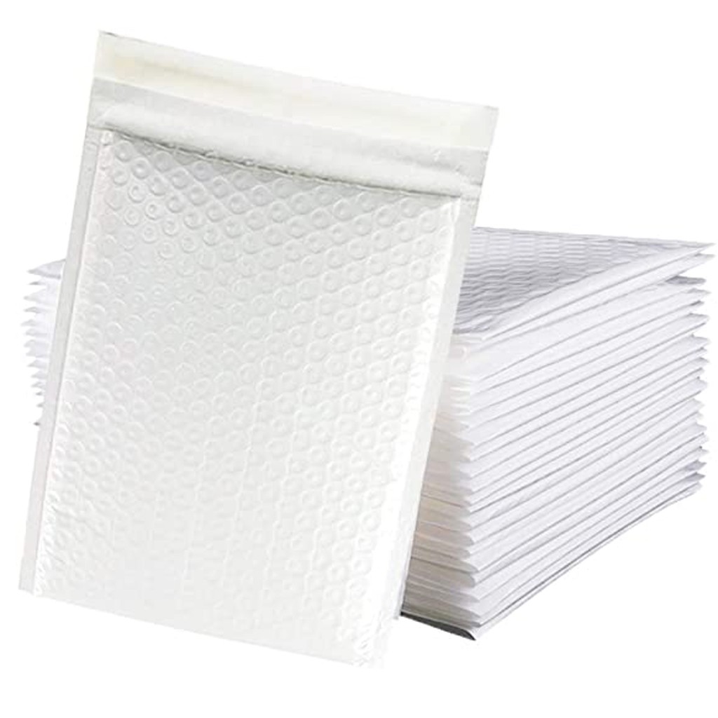 50Pcs Bubble Mailers Padded Envelopes Lined Poly Mailer Self Seal White Shipping Envelope Waterproof Bubble Express Mailing Bag