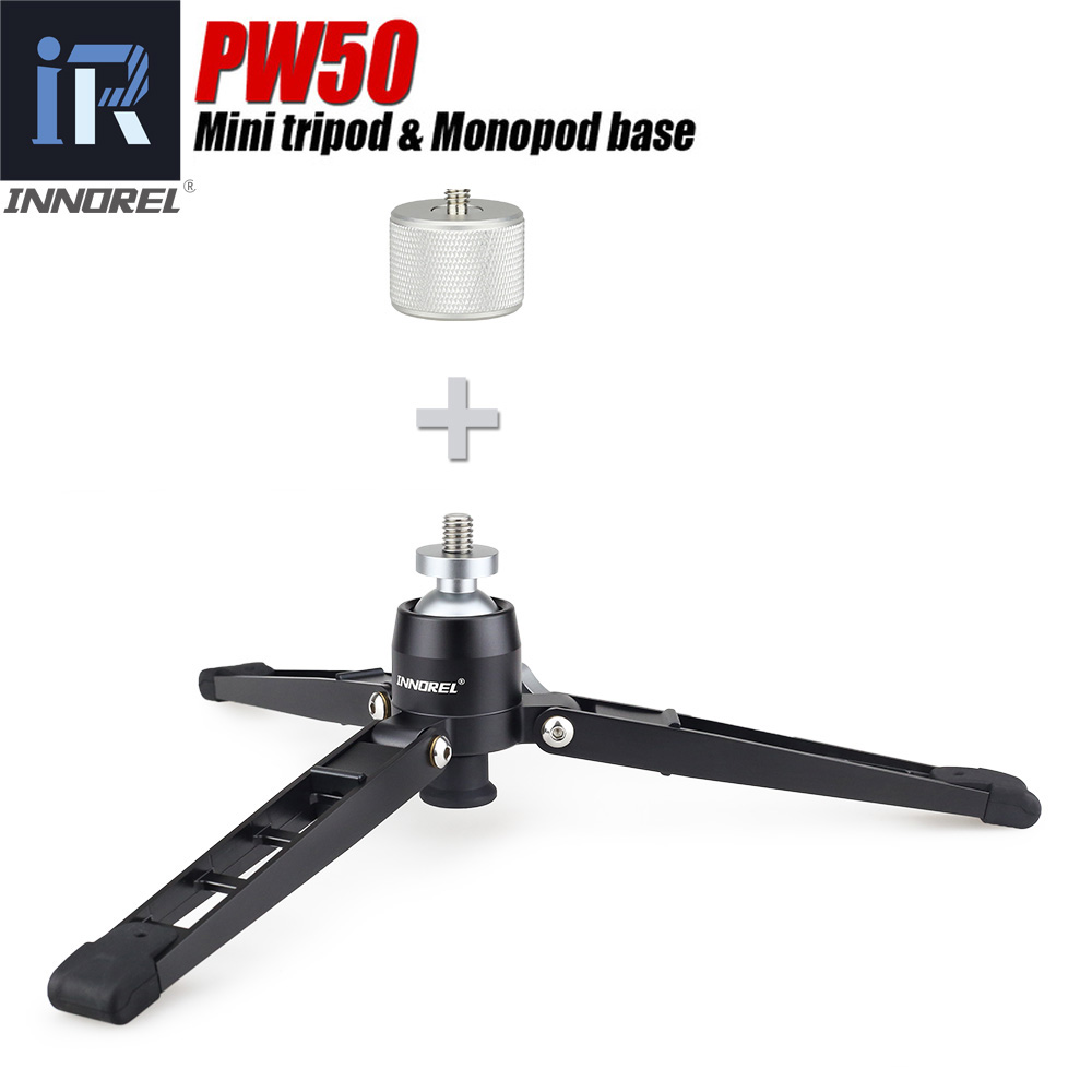 Mini Camera tripod Support for video monopod All metal stand base desktop table tripod with ball head 1/4" 3/8" adapter for DSLR