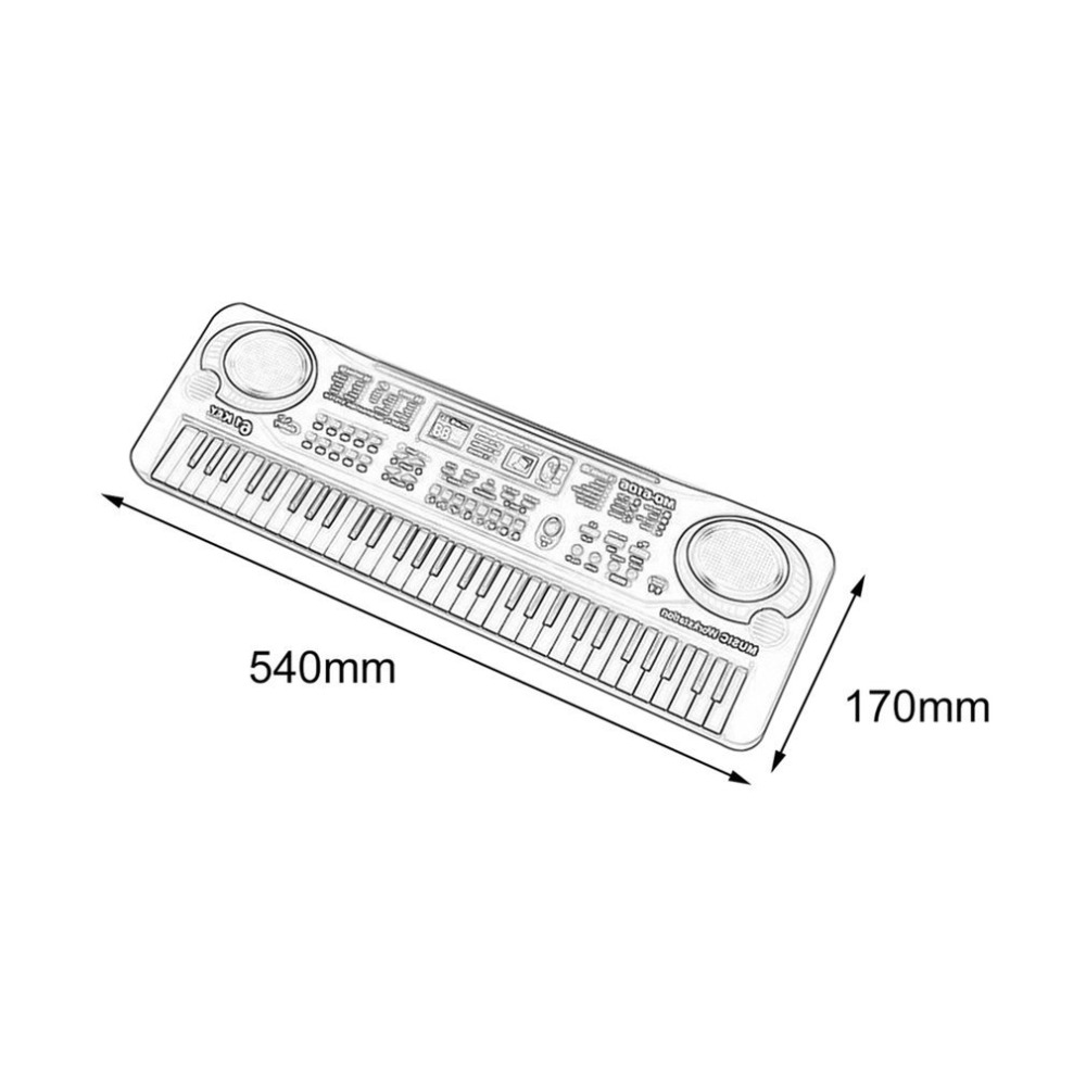 TSAI 61 Keys Electronic Music Keyboard Electric Organ With Microphone Children Musical Instrument Early Educational Tool For Kid