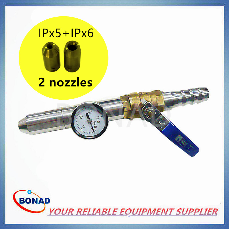 IEC60529 hand held IPX5/IPX6 6.3mm/12.5mm jet nozzle spray test kits