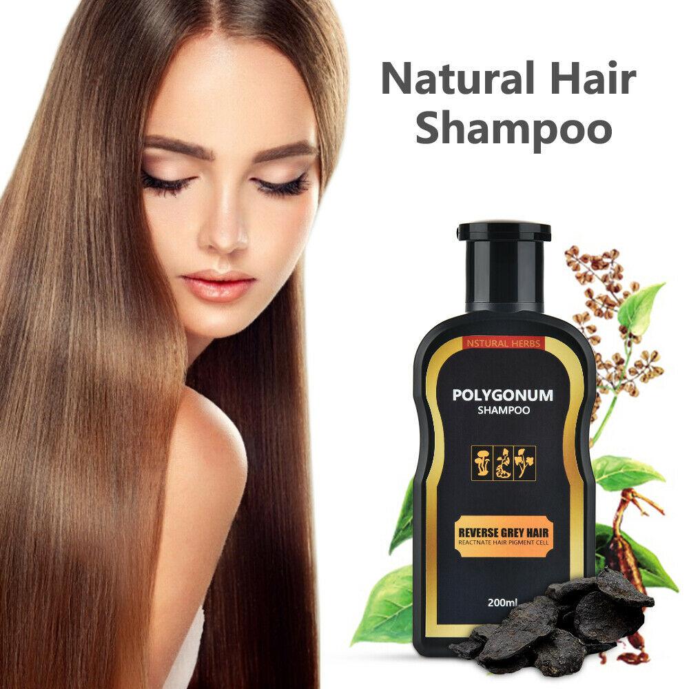 200ml 5 Minutes Fast Hair Dye Darkening Shampoo Gray White Hair Dye Permanent Black Reverse Natural Polygonum Shampoo For Women